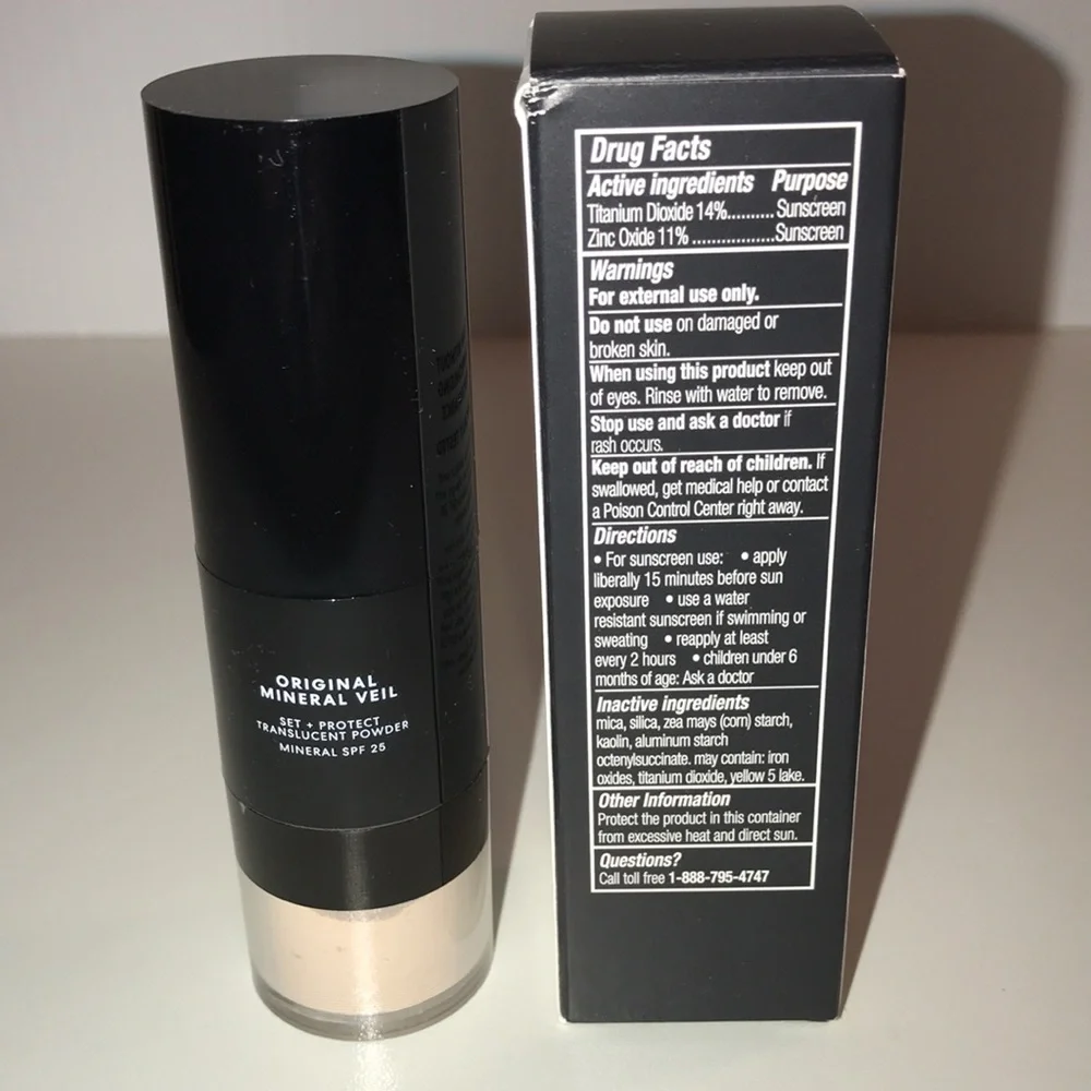 BareMinerals Original Mineral Veil Loose Powder & Brush Translucent SPF25 NEW - Picture 3 of 16